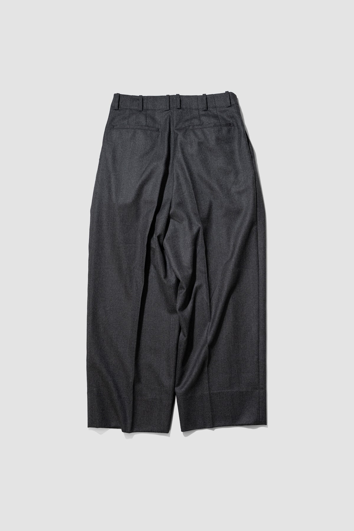 nonnotte/ Draping Five-Tuck Wide Trousers "Charcoal Top"