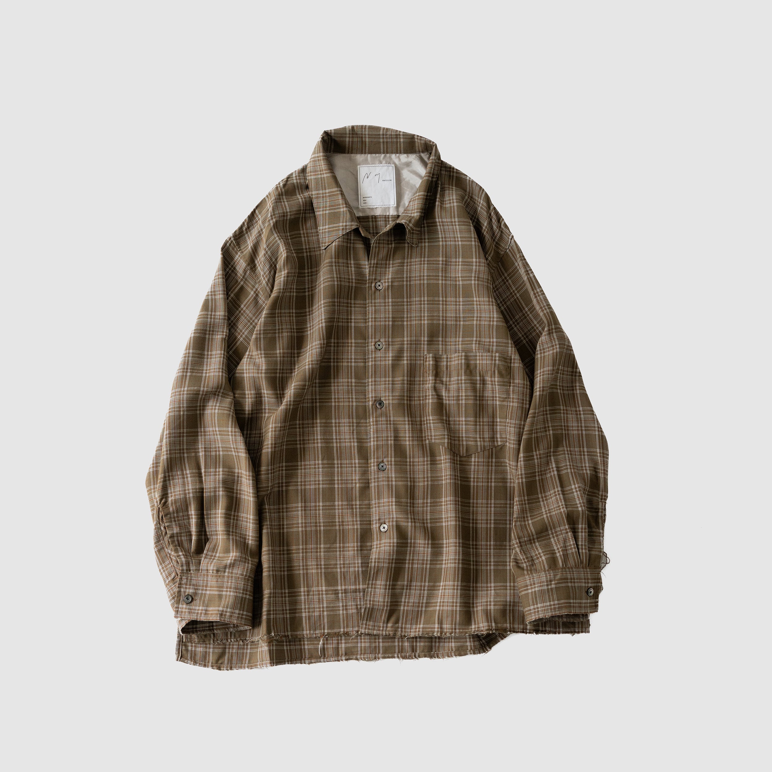 ANCELLM(アンセルム) / AGING RAYON CHECK SHIRT 