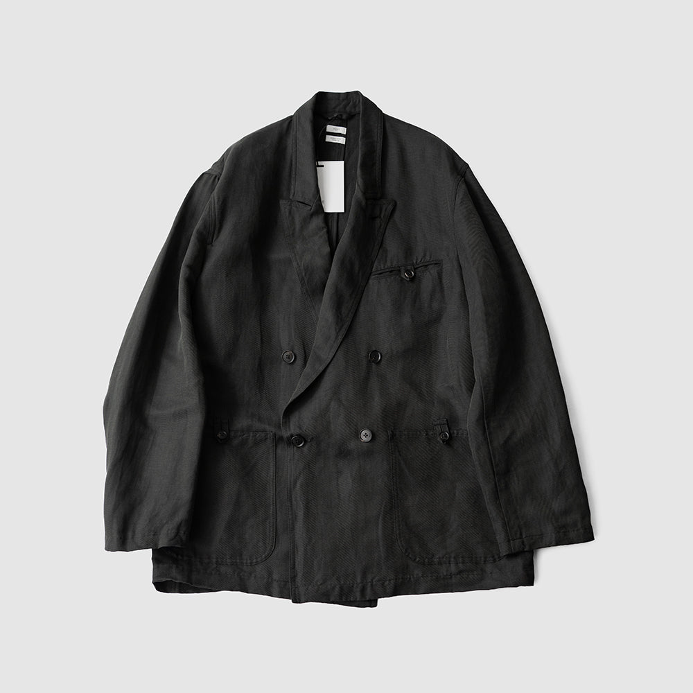 YOKE(ヨーク)/ Linen Silk Kersey Double Breasted Blezer 