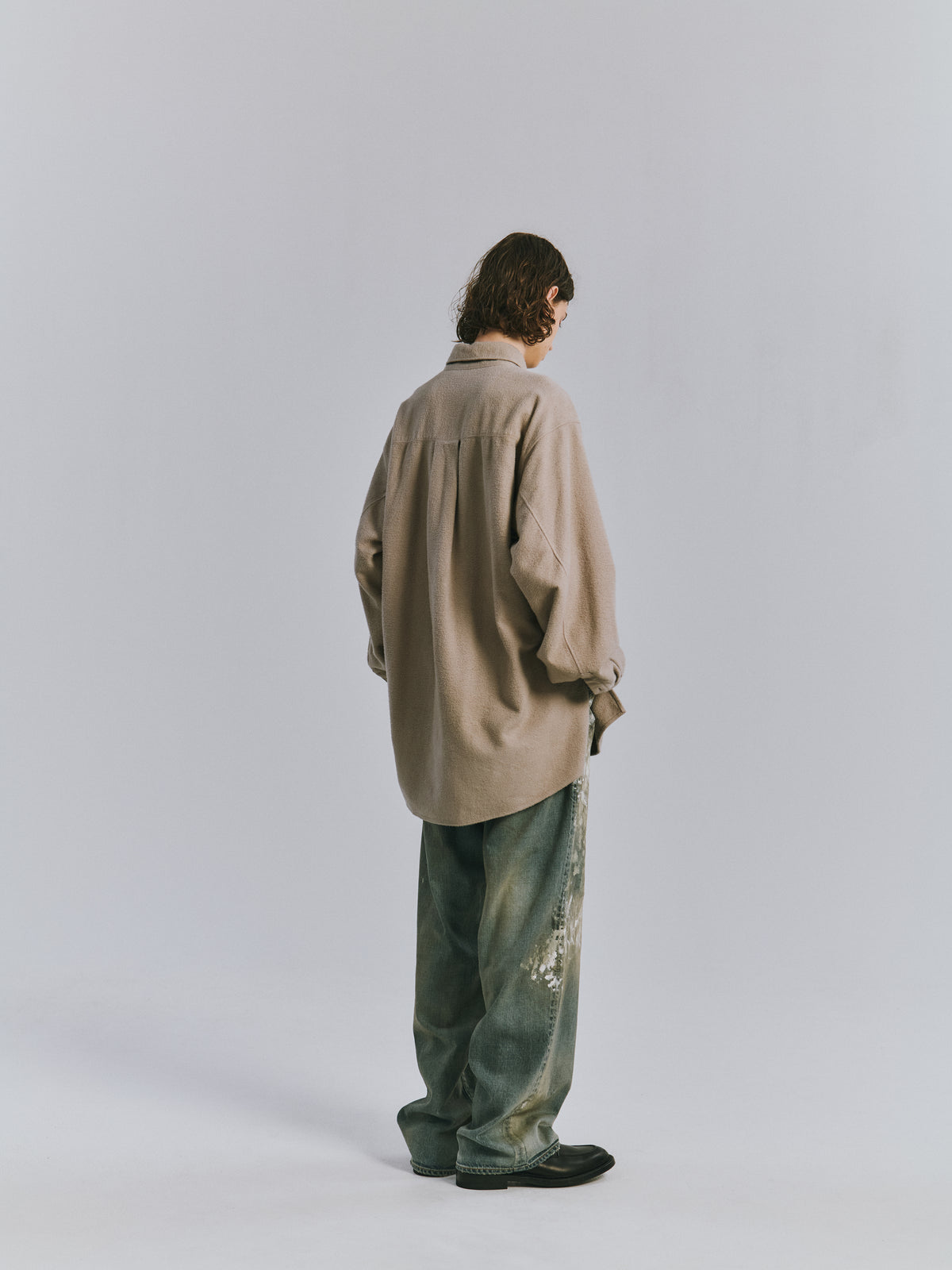 ANCELLM / #08 PAINTED MIDDLE STRAIGHT 5P DENIM PANTS "INDIGO"