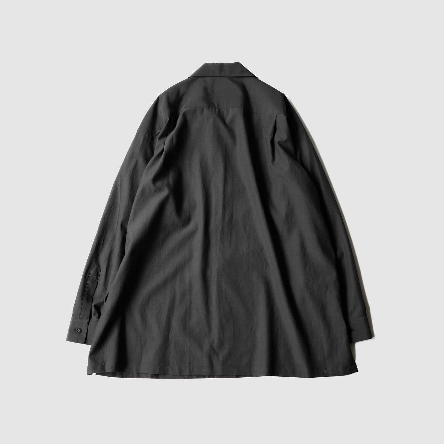 ANTHEM A/ TINY EMBROIDERY OVER SIZE SHIRTS "charcoal"