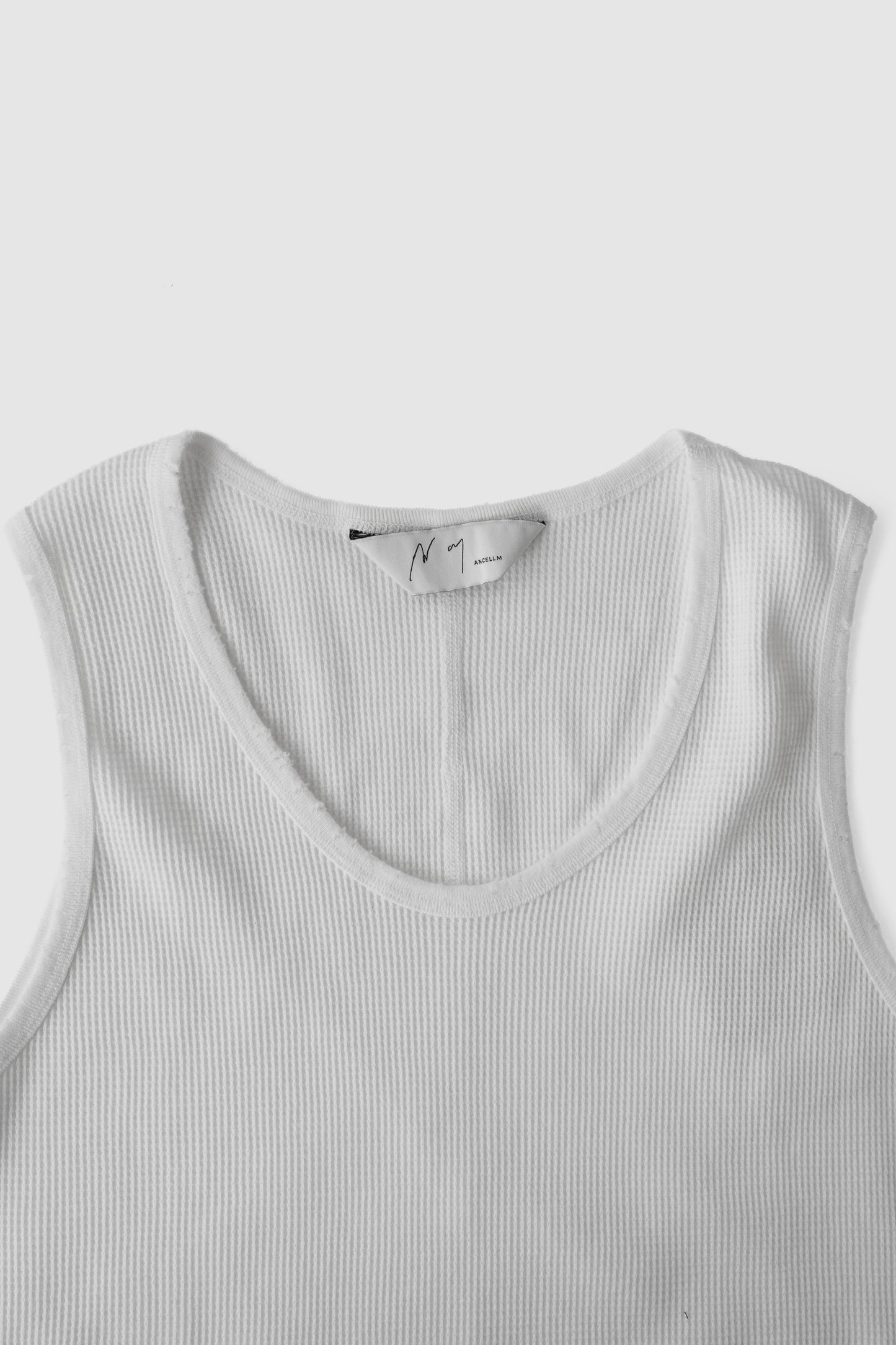 ANCELLM / DAMAGE WAFFLE TANK "WHITE"
