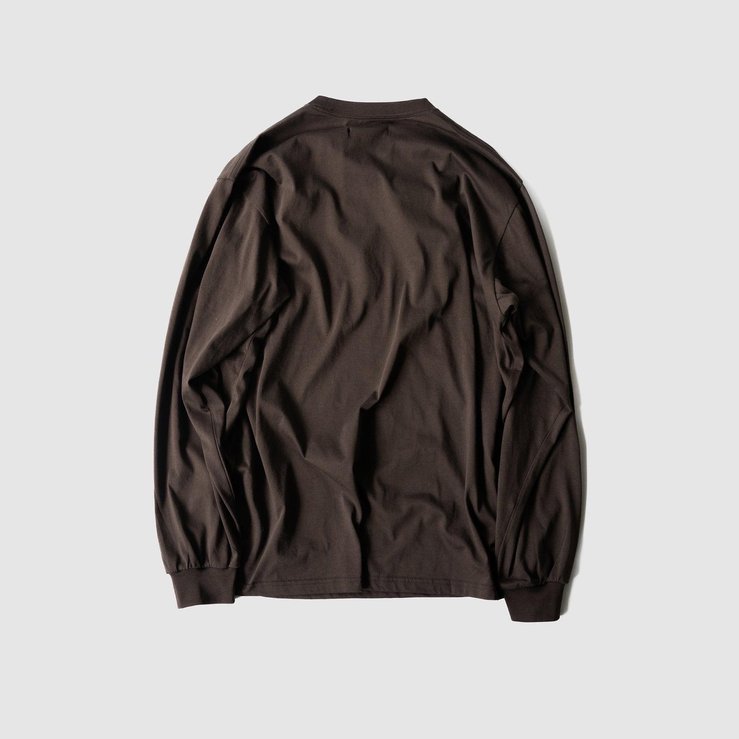 ssstein/ SUVIN COTTON BASIC LS TEE "DARK BROWN"