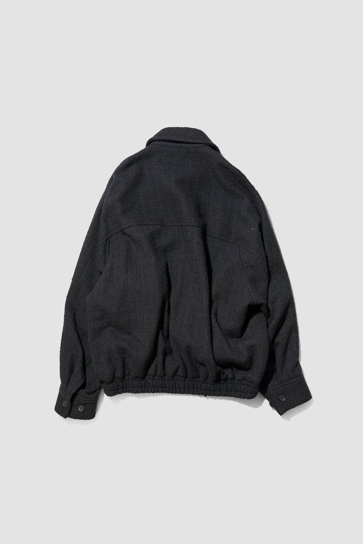 nonnotte/ Draping Big Yoke Raglan Drizzler Jacket "Smoked Black"