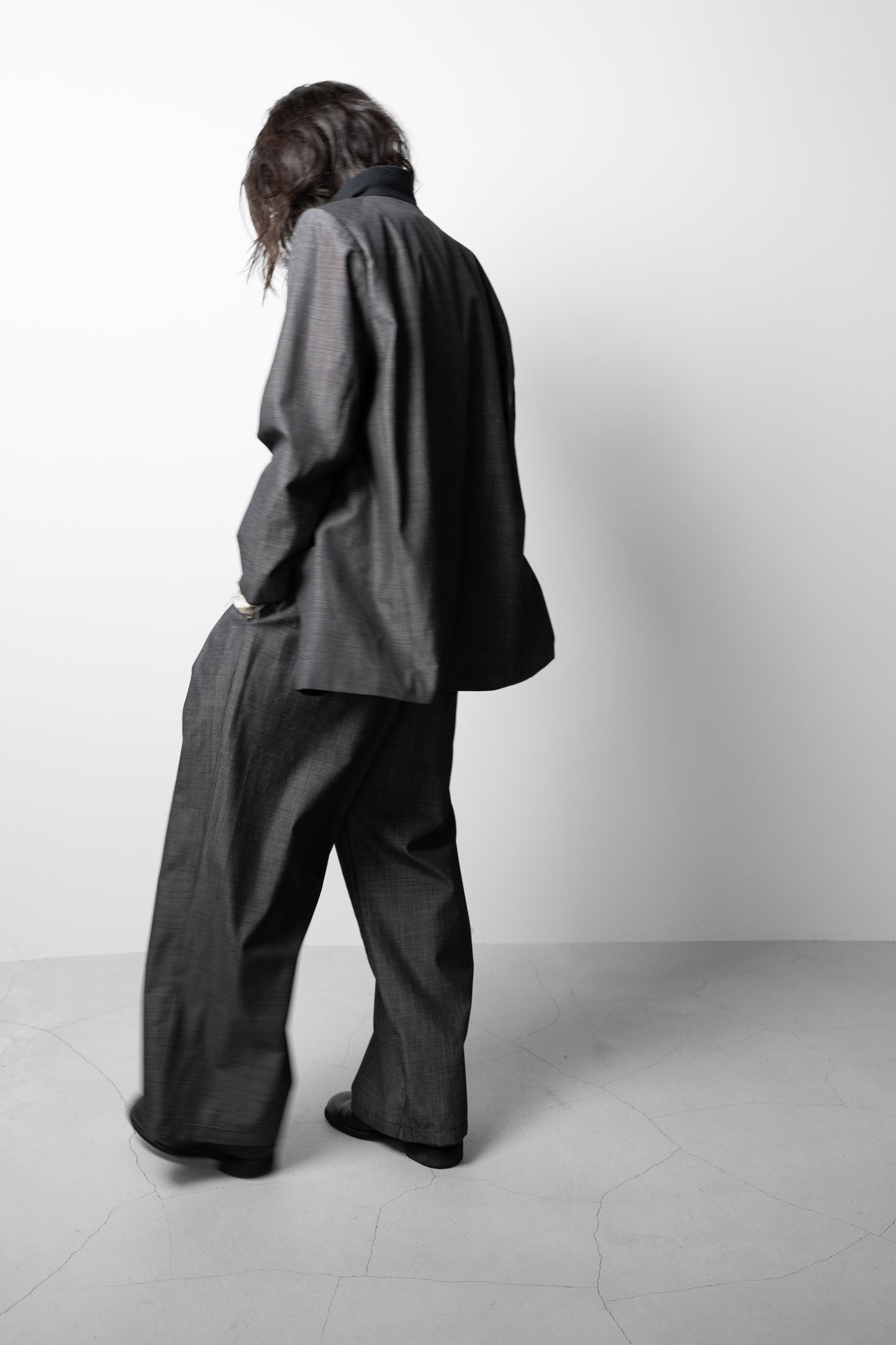 ANCELLM / LAYERED TAILORED JACKET "BLACK"