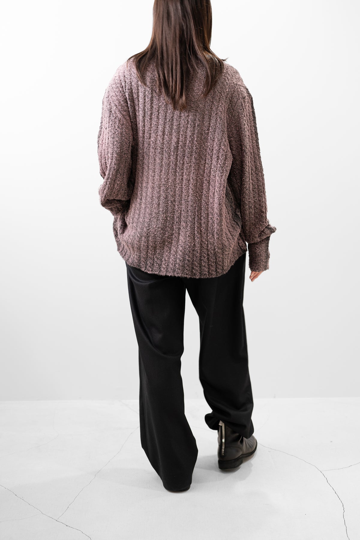 Kota Gushiken/ Bleach & Dye Cable Knit "Pink"
