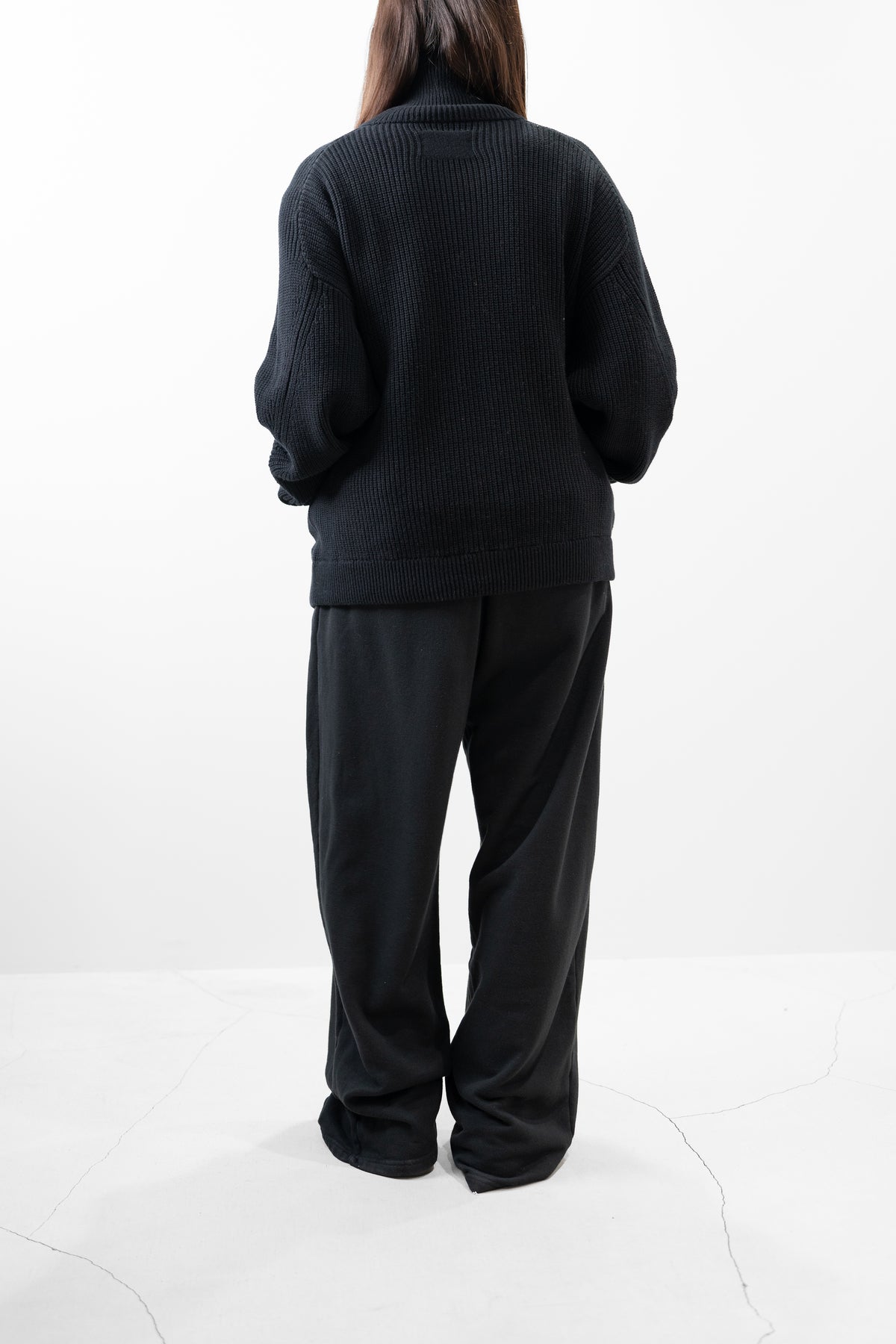 Afiit / KNIT BLOUSON "BLACK"