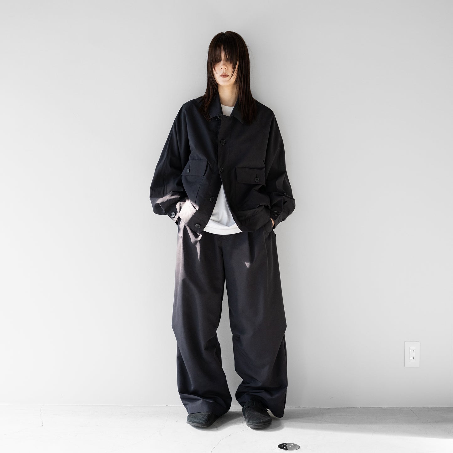 Antwort / SMOOTH TAFTA DOLMAN JACKET "BLACK"