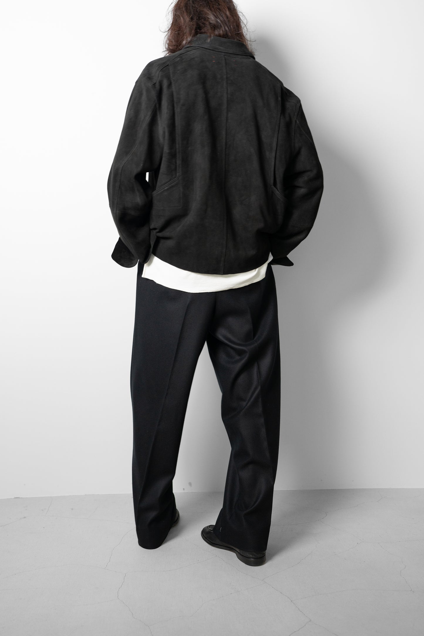 barbell object / leather jkt "black"