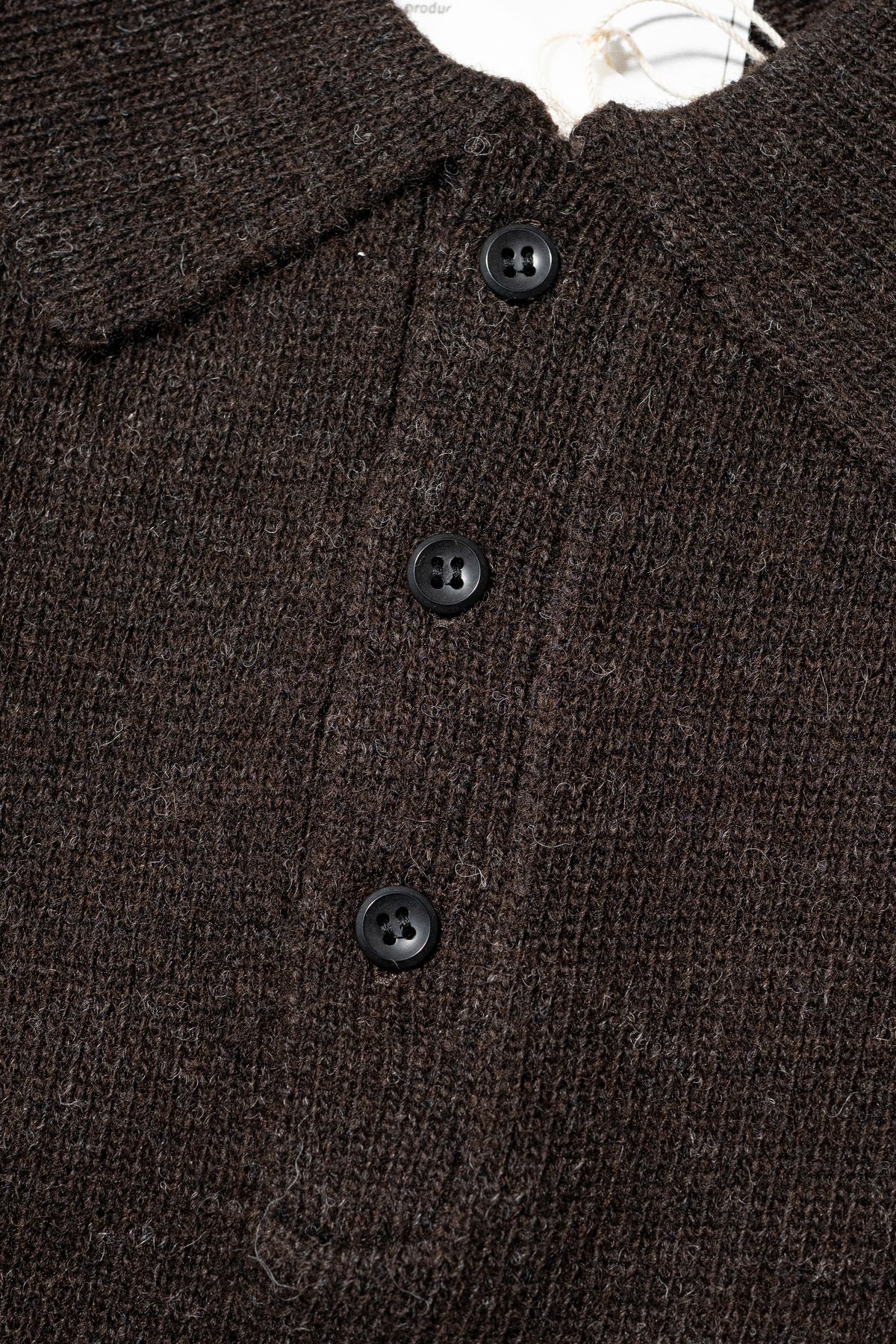 ANCELLM / SHETLAND WOOL SKIPPER KNIT "BROWN"