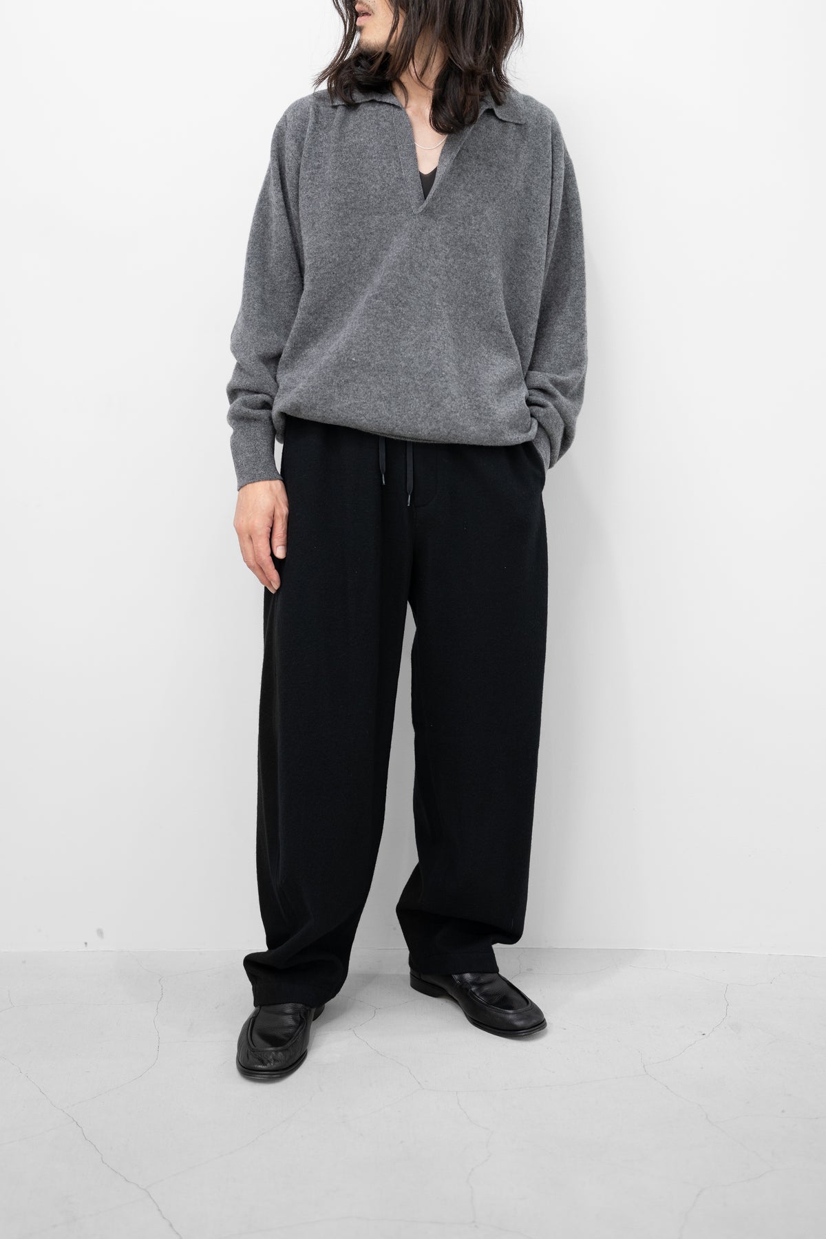 ssstein/ EXTRA FINE WOOL KNIT SKIPPER "GREY"