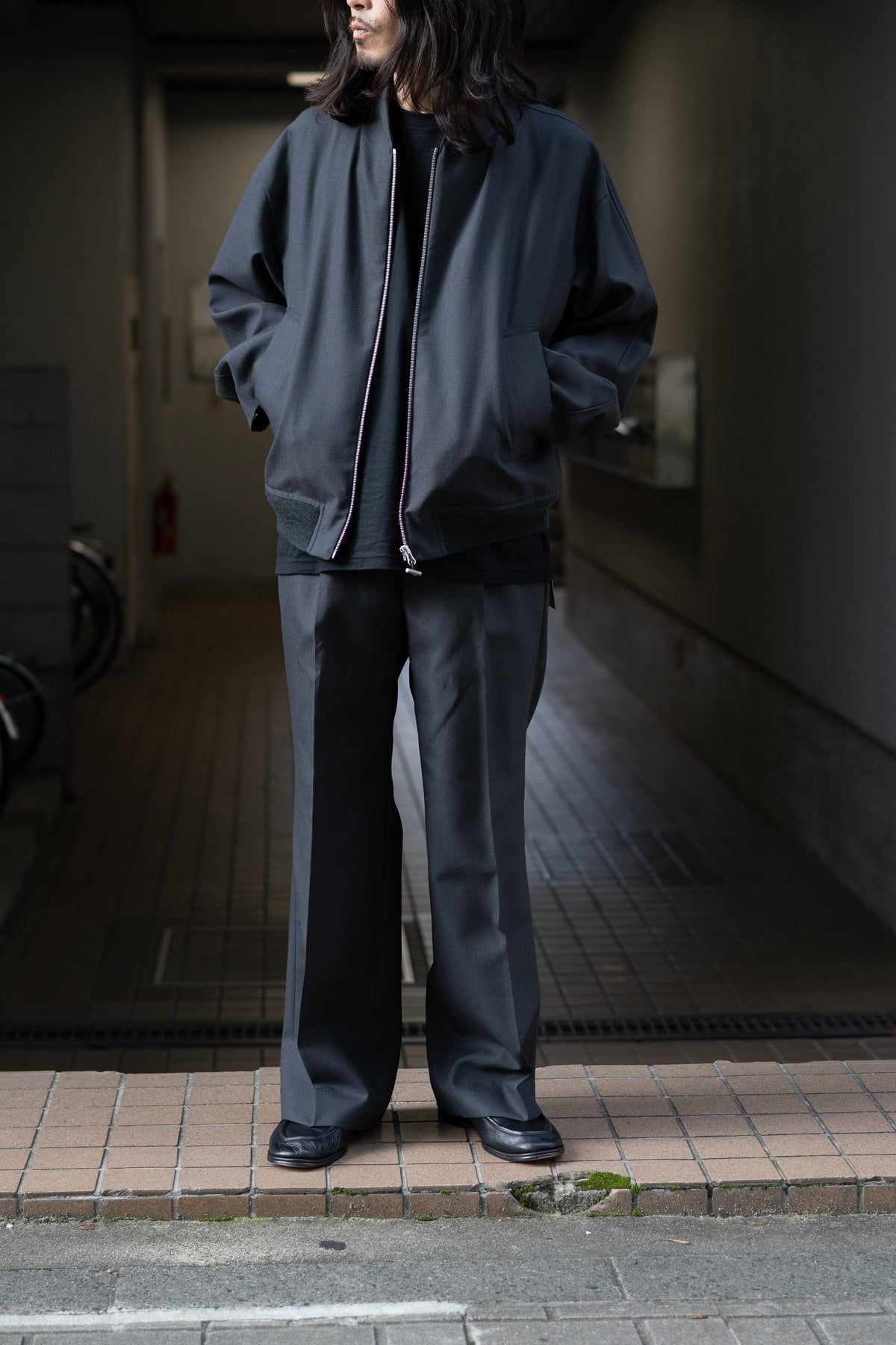 paratrait/ WOOL BLOUSON "GRAY"
