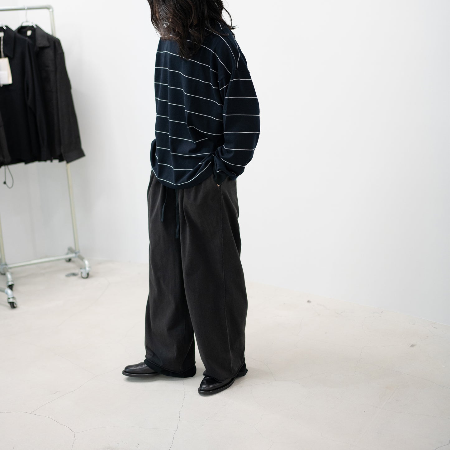 ROTOL/ LUMIFLECT BORDER LONG SLEEVE TEE "BLACK"