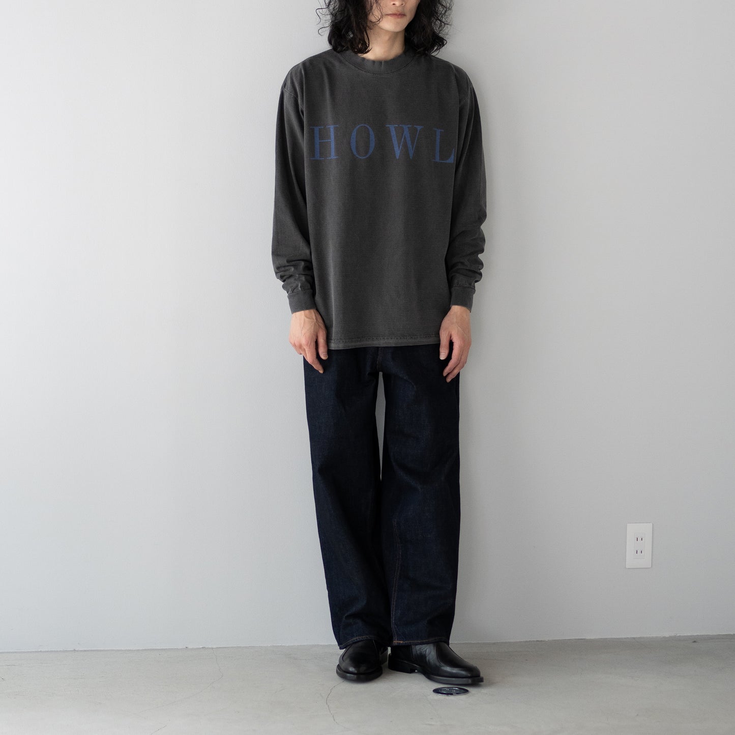 ESSAY/ PIGMENT DROPSHOULDER LONG T-SHIRT "HOWL"