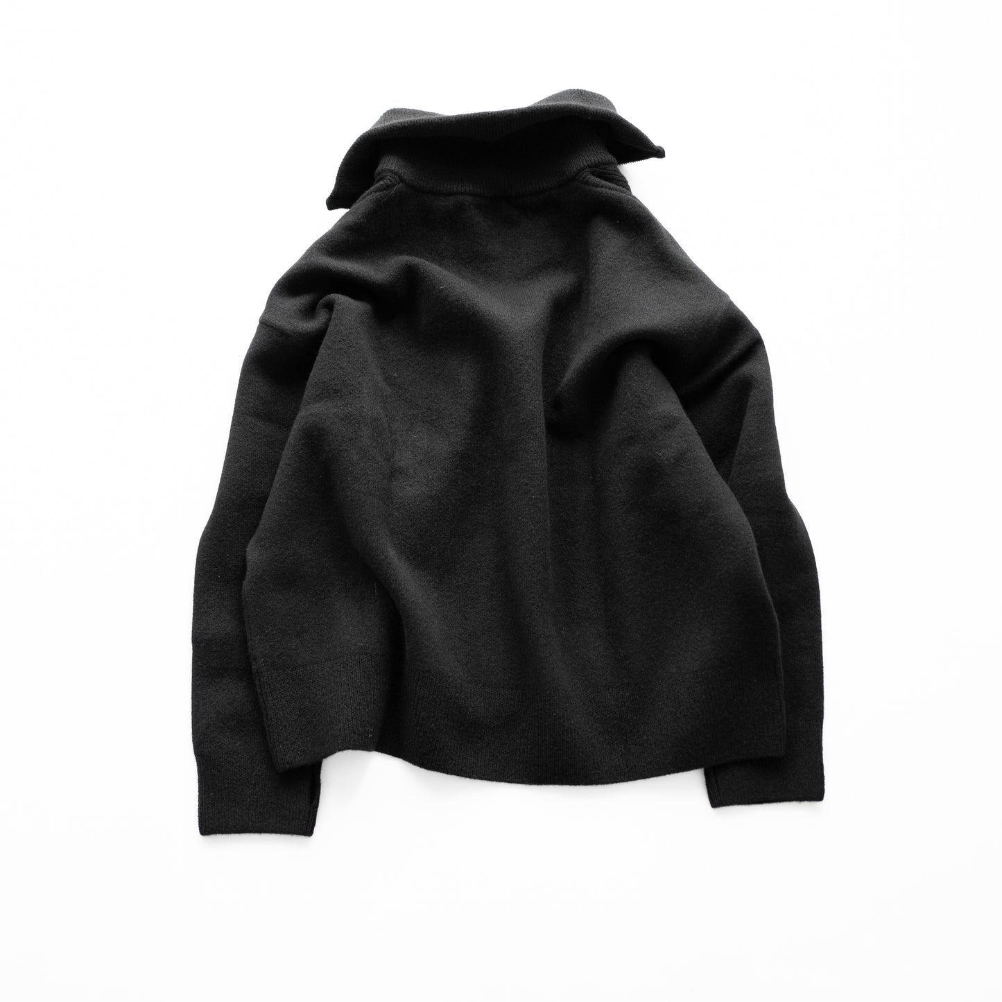SEEALL/ ZIP PULL SWEATER "BLACK"