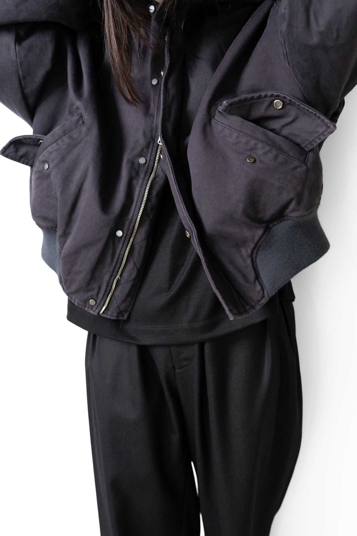 ROTOL/ Sulfur Dye Twill Work Blouson "BLACK"
