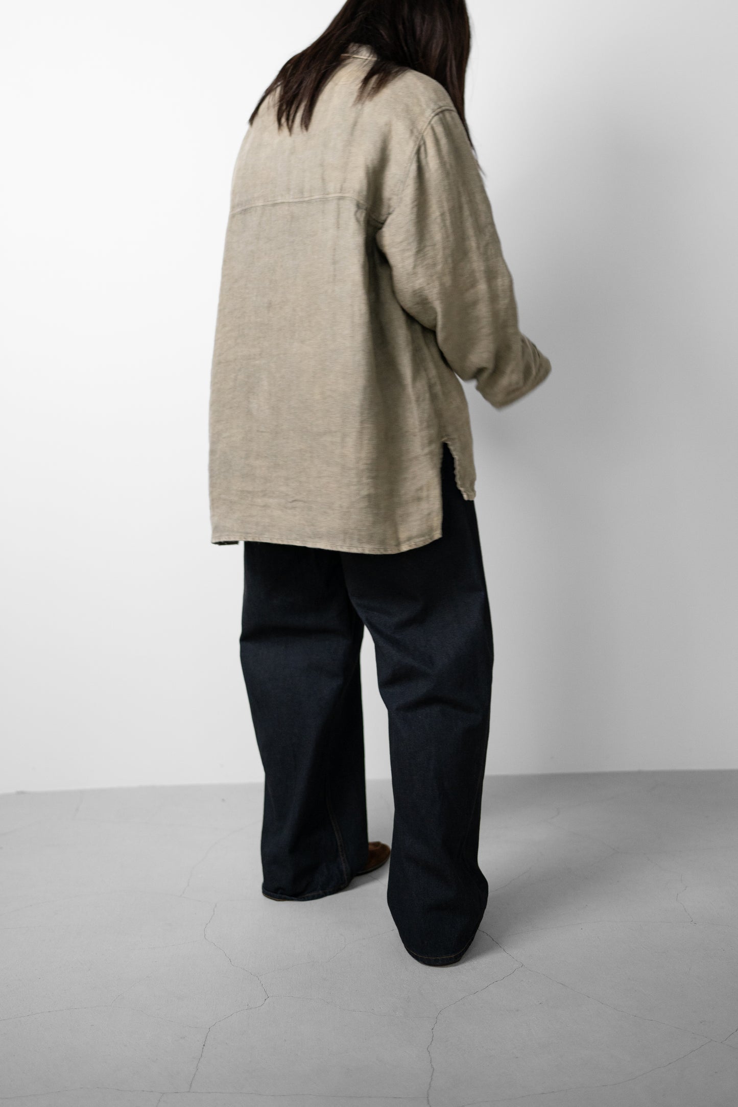 ANCELLM / STRAIGHT WIDE DENIM PANTS OW "INDIGO"