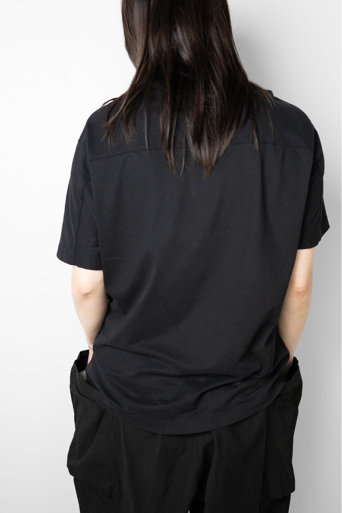 YOKE/ Suvin Cotton YOKE T-shirt "BLACK"