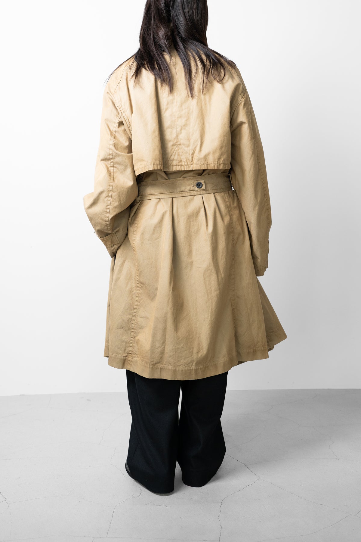ANCELLM / AGING COTTON M.C COAT "BEIGE"