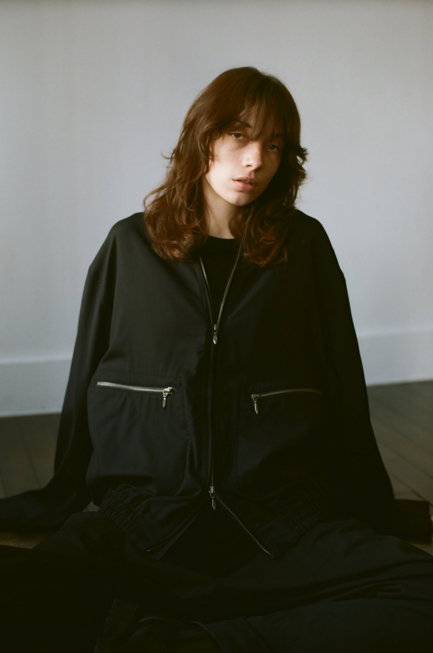 ESSAY/ WOOL ZIP JACKET "BLACK"