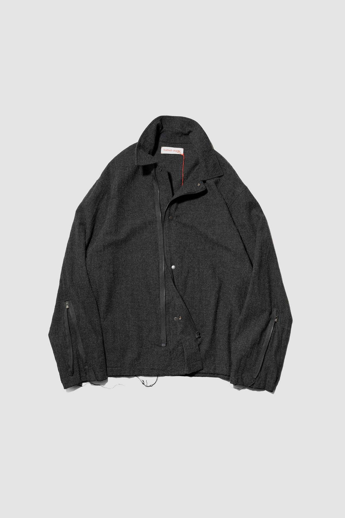 barbell object / zipper bl "charcoal"