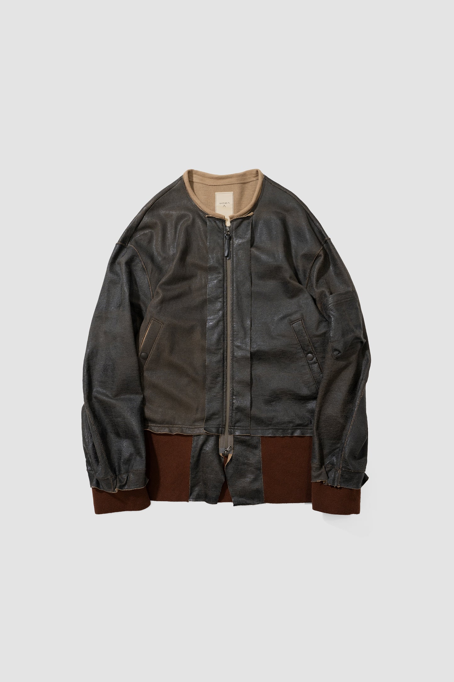 ANTHEM A/ CRACK TERRY MILITARY BLOUSON "Brown"