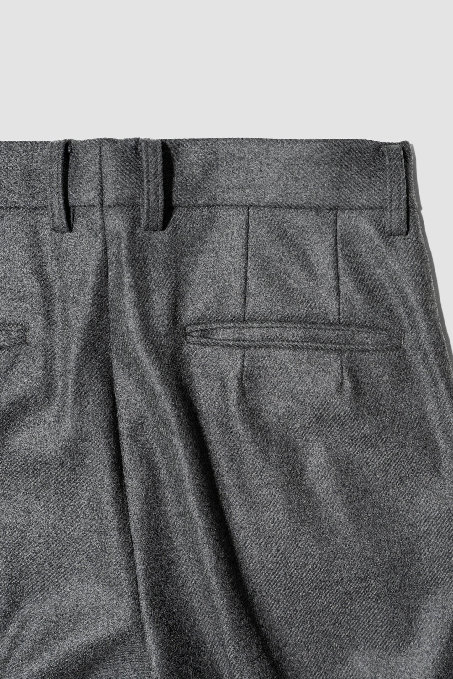 ssstein/ COMPRESSED FLANNEL LONG WIDE TROUSERS "DARK GREY"