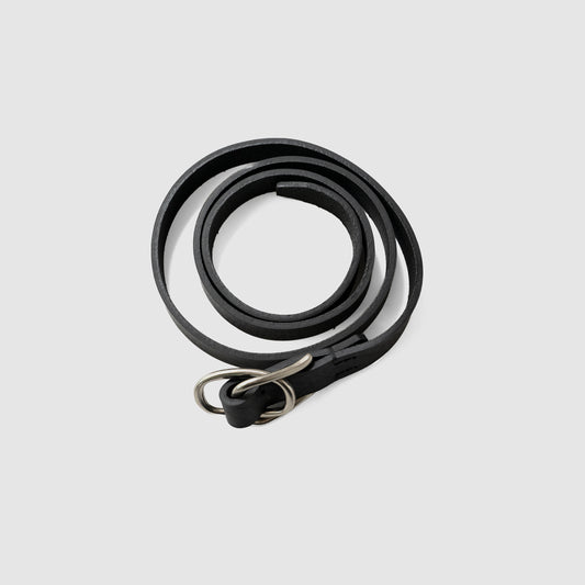 YOKE/ Double Buckel Leather Belt "BLACK"