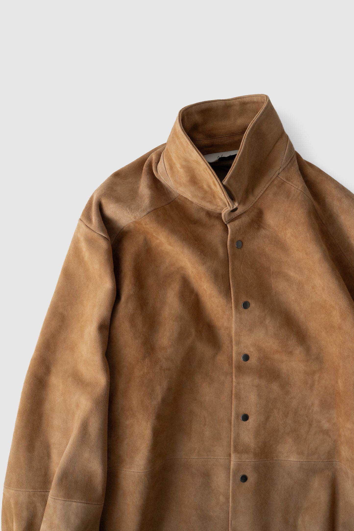 ANCELLM / GEEP LEATHER OVER SHIRT "CAMEL"