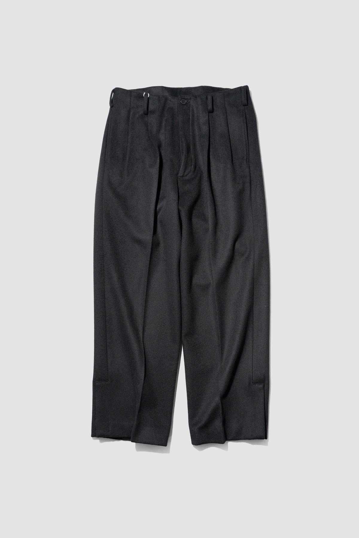 Blanc YM/ Lamds Wool Trousers "BLACK"