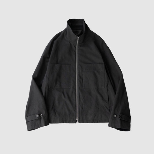 ssstein/ SILK NEP CLOTH DRIZZLER JACKET "BLACK"