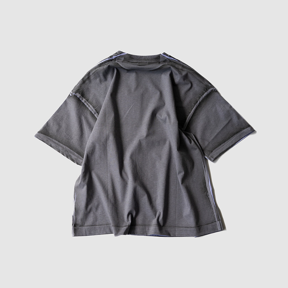 YOKE/ All-over Pigment Printed T-shirt "LAVENDER"