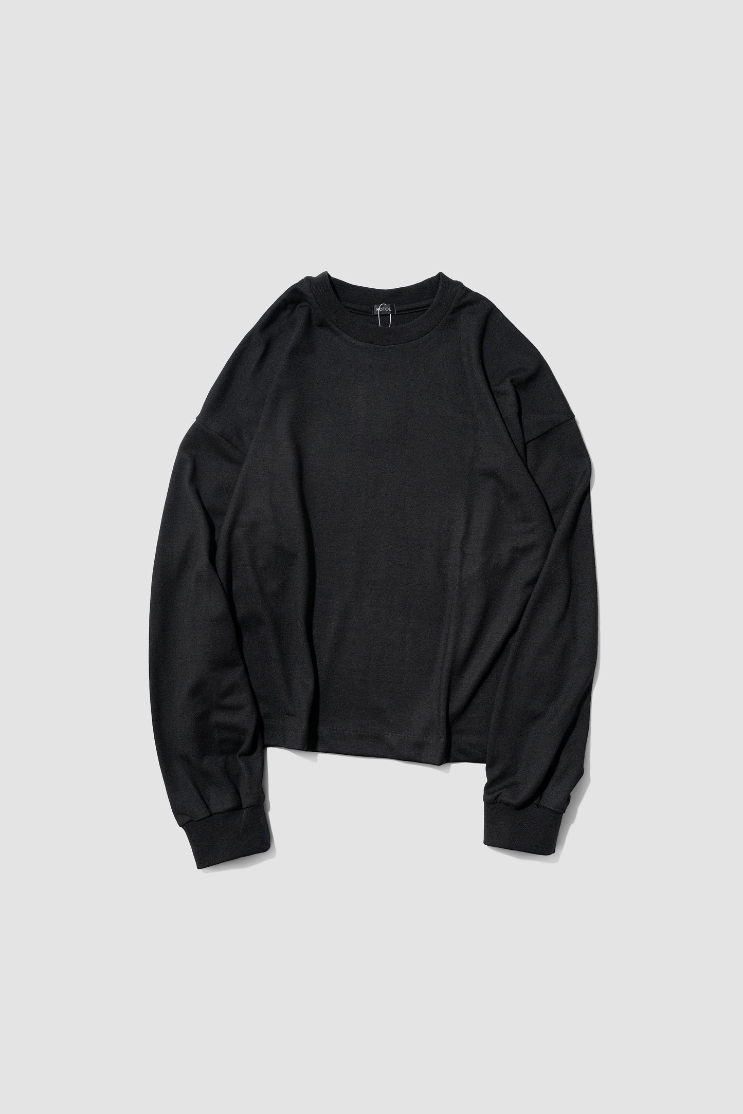 ROTOL/ Wool Wide Long Sleeve Tee "BLACK"