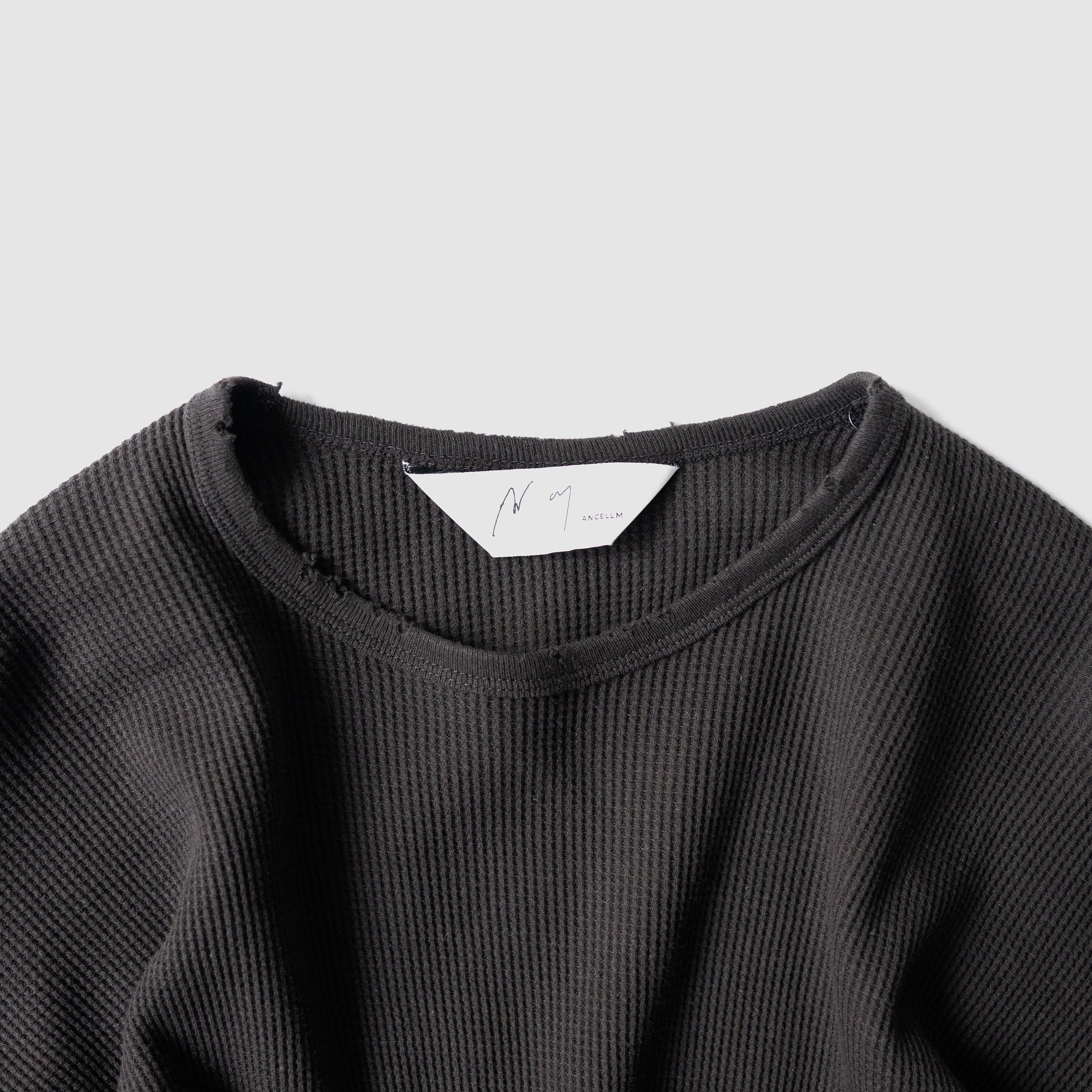 ANCELLM(アンセルム) / DAMAGE WAFFLE CREW LS 