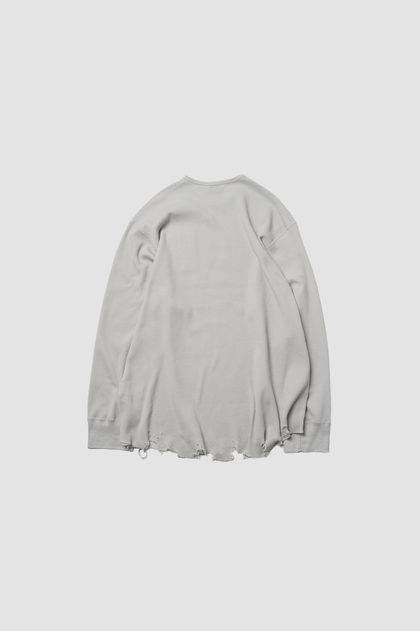 ANCELLM / DAMAGE WAFFLE CREW LS "GREIGE"