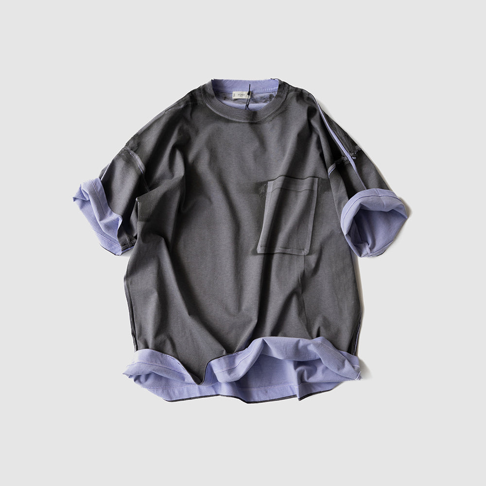 YOKE/ All-over Pigment Printed T-shirt "LAVENDER"