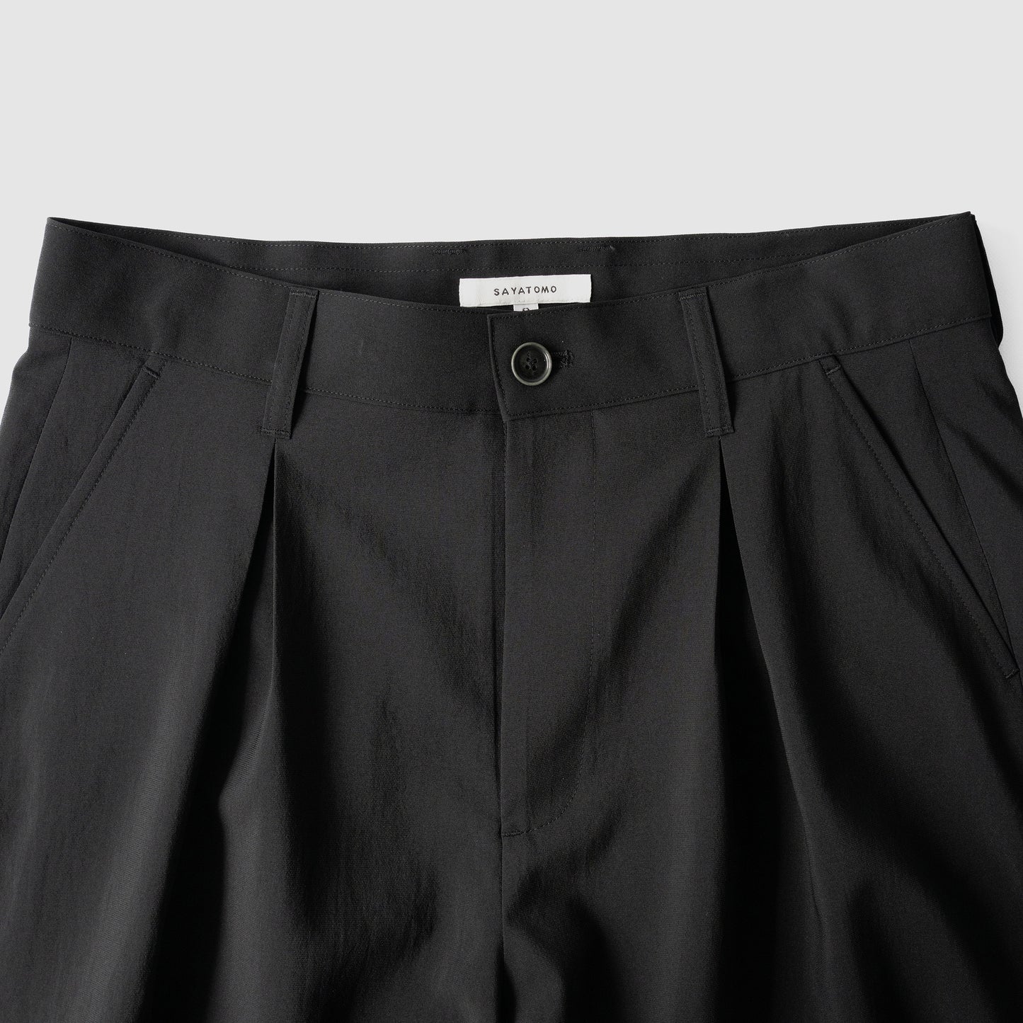 SAYATOMO / 2-Tack Wide Slacks "Black"