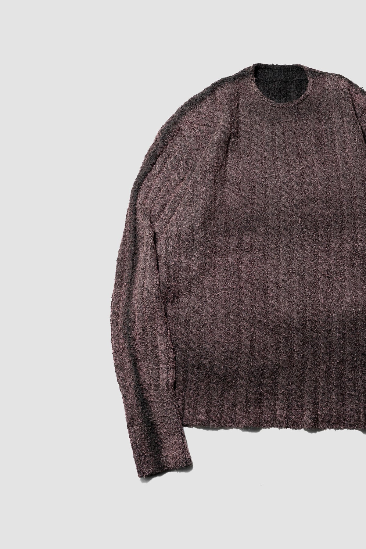 Kota Gushiken/ Bleach & Dye Cable Knit "Pink"