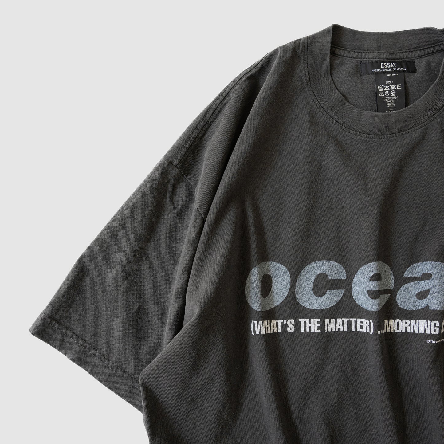 ESSAY/ OVERSIZED GARMENT DYE T-SHIRT "OCEAN"
