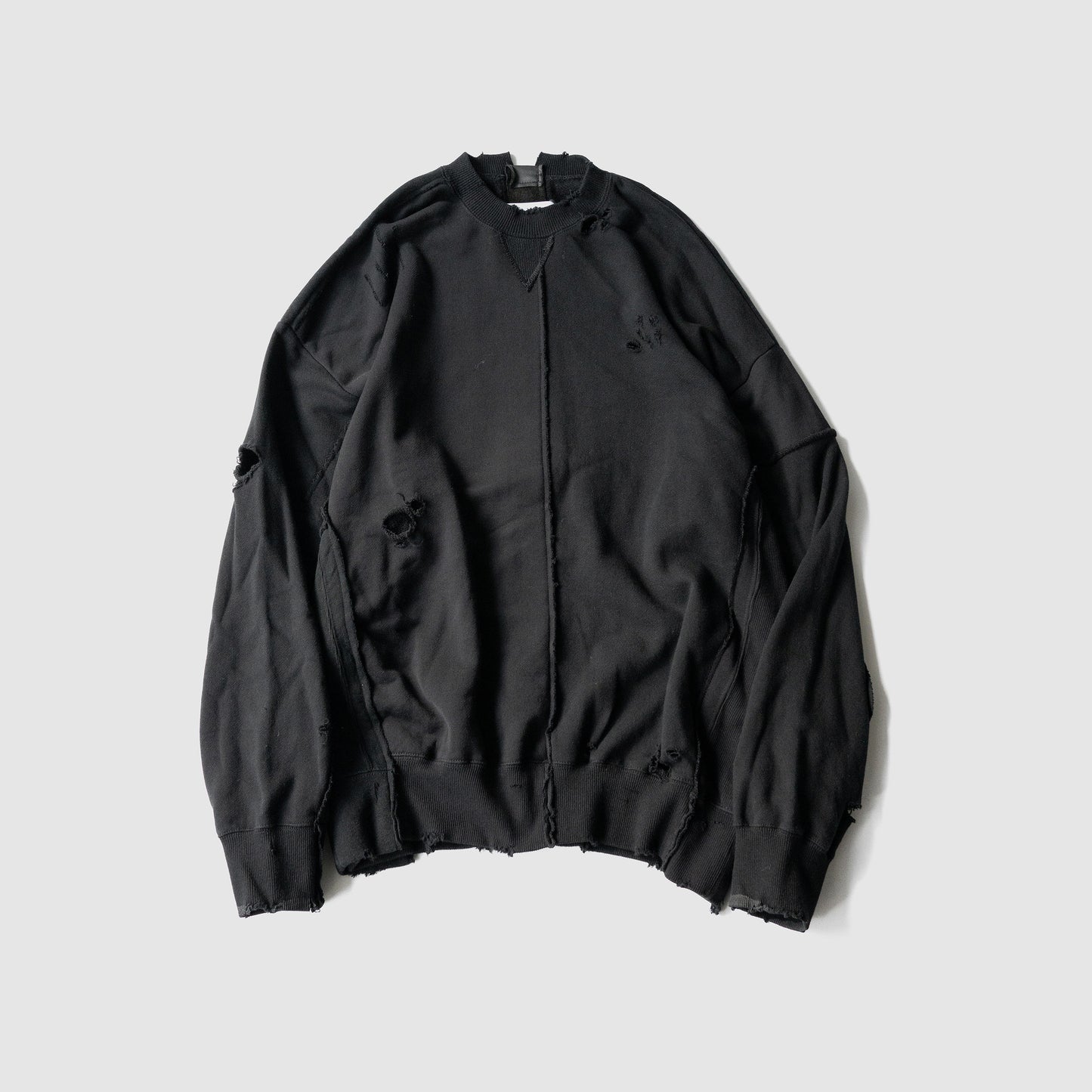 ssstein/ OVERSIZED RECONSTRUCTION SWEAT LS "BLACK"