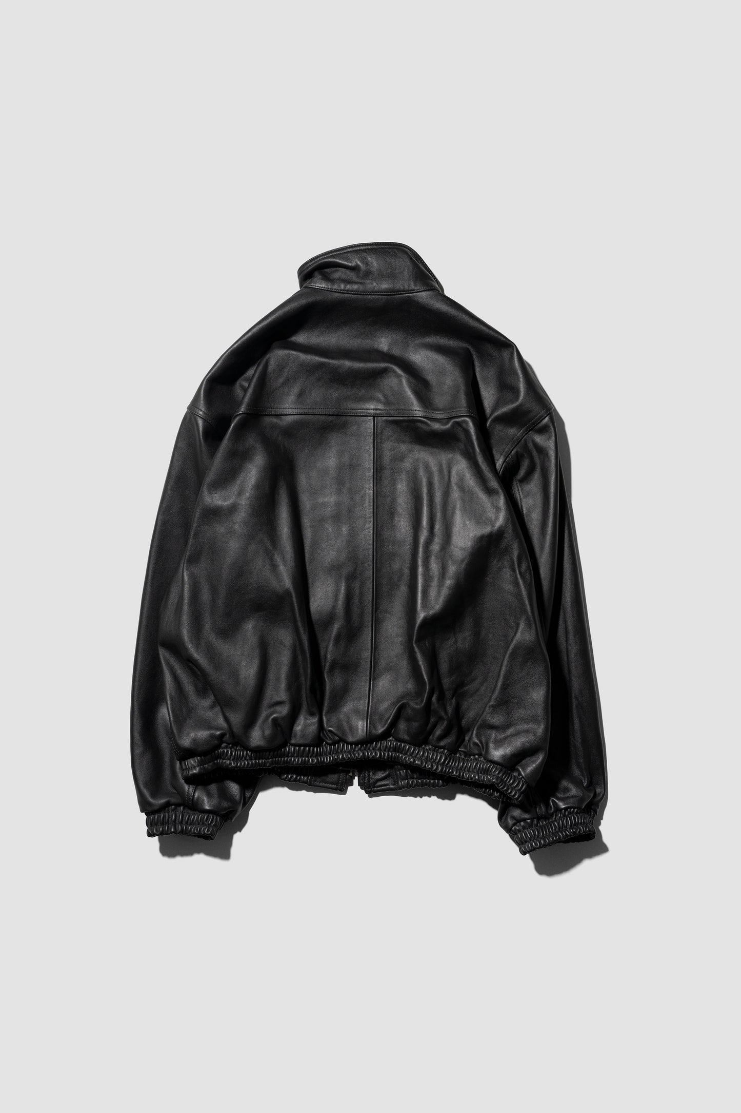 ssstein/ SHEEP LEATHER STAND COLLAR JACKET "BLACK"