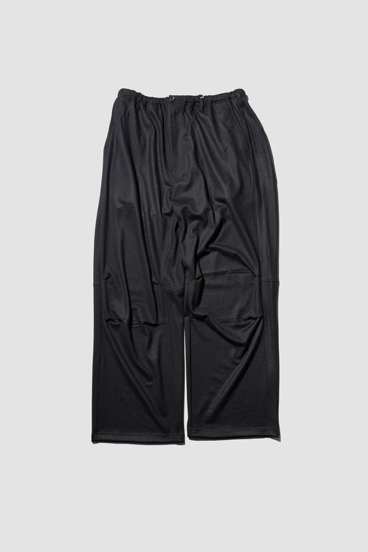 ANCELLM / WOOL CUT KNEE TUCK SLACKS "BLACK"