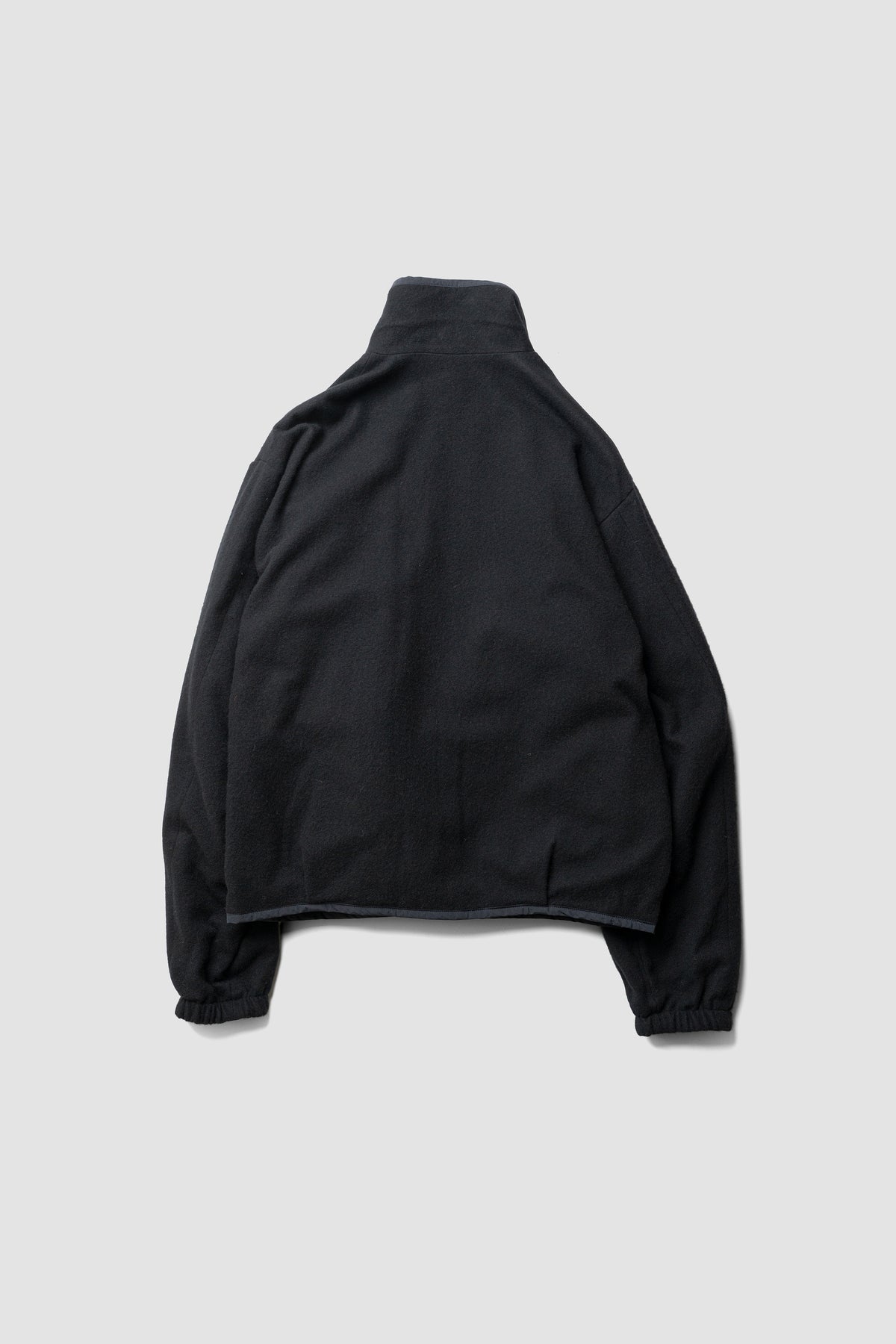 YOKE/ Wool Cashmere Fleece Reversible Blouson "Black"
