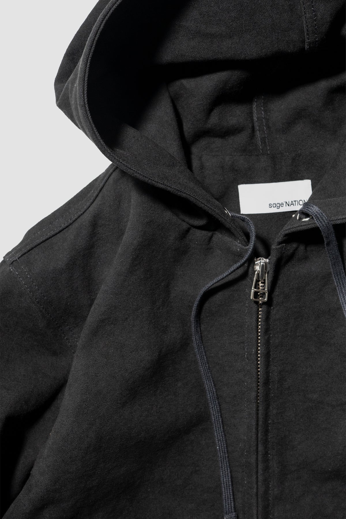 SAGE NATION / Hoodie Jacket  "Black"