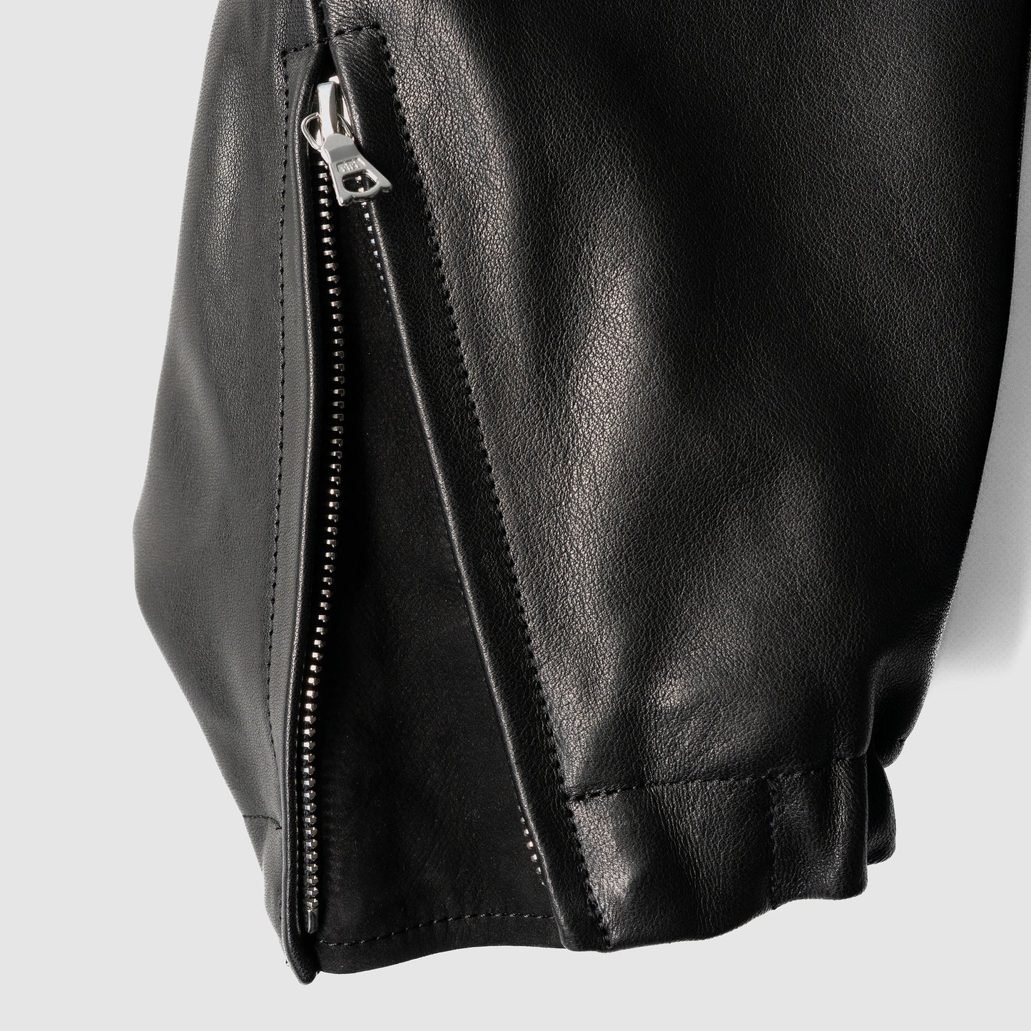 ssstein/ -ex- SHEEP LEATHER ZIP SHORT JACKET "BLACK"