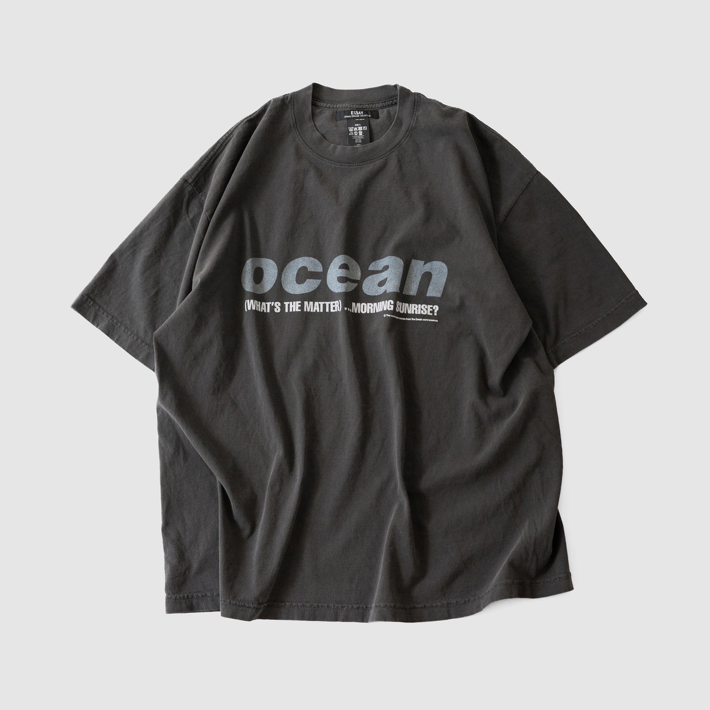 ESSAY/ OVERSIZED GARMENT DYE T-SHIRT "OCEAN"