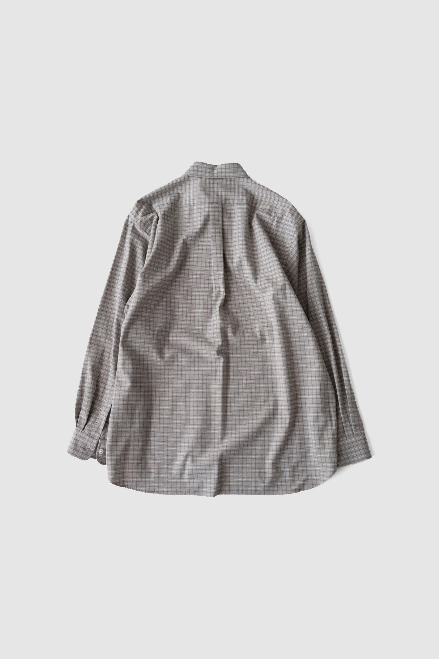 ssstein/ COTTON LLAMA OVERSIZED REGULAR COLLAR SHIRT "GRAPH CHECK"