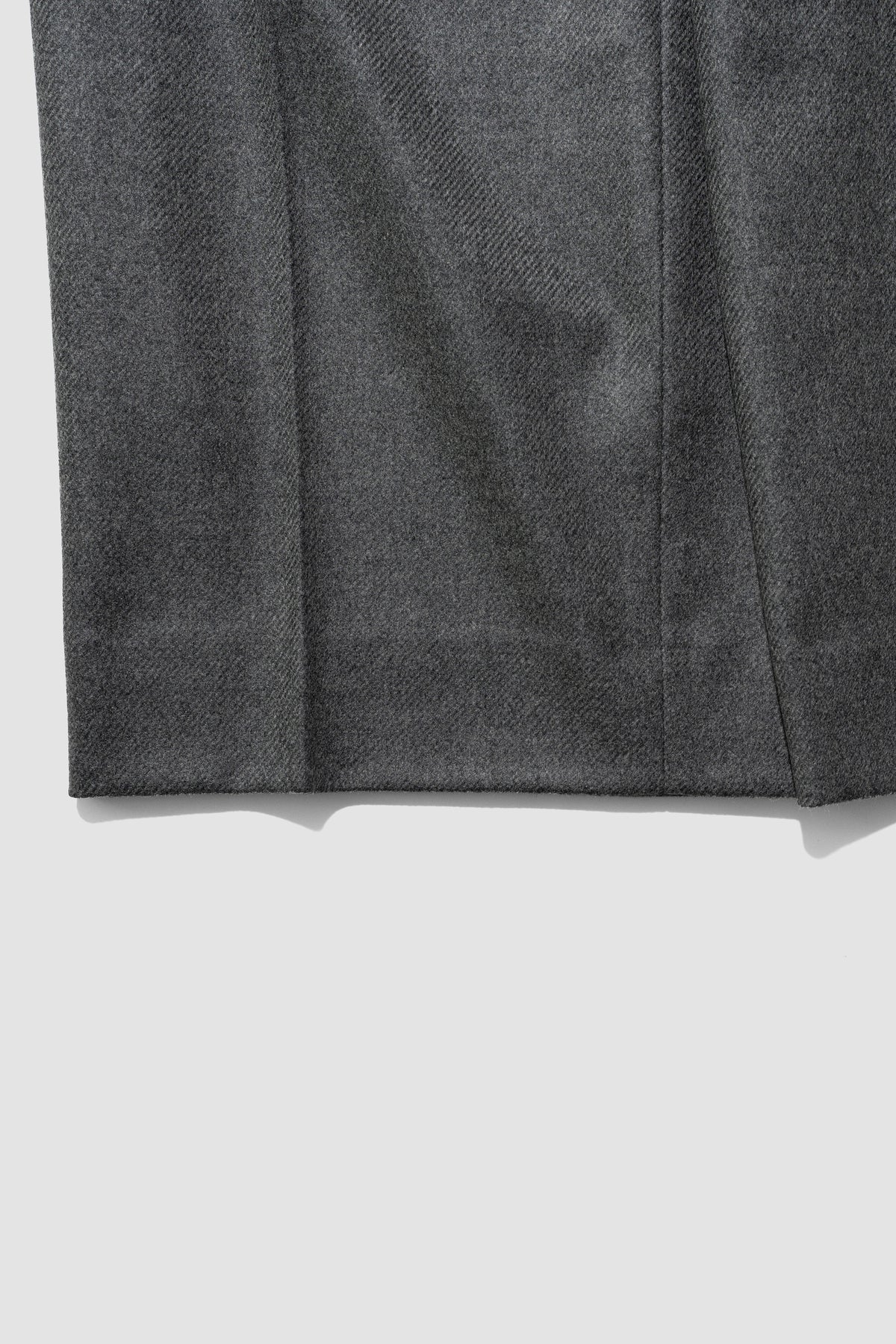 ssstein/ COMPRESSED FLANNEL LONG WIDE TROUSERS "DARK GREY"