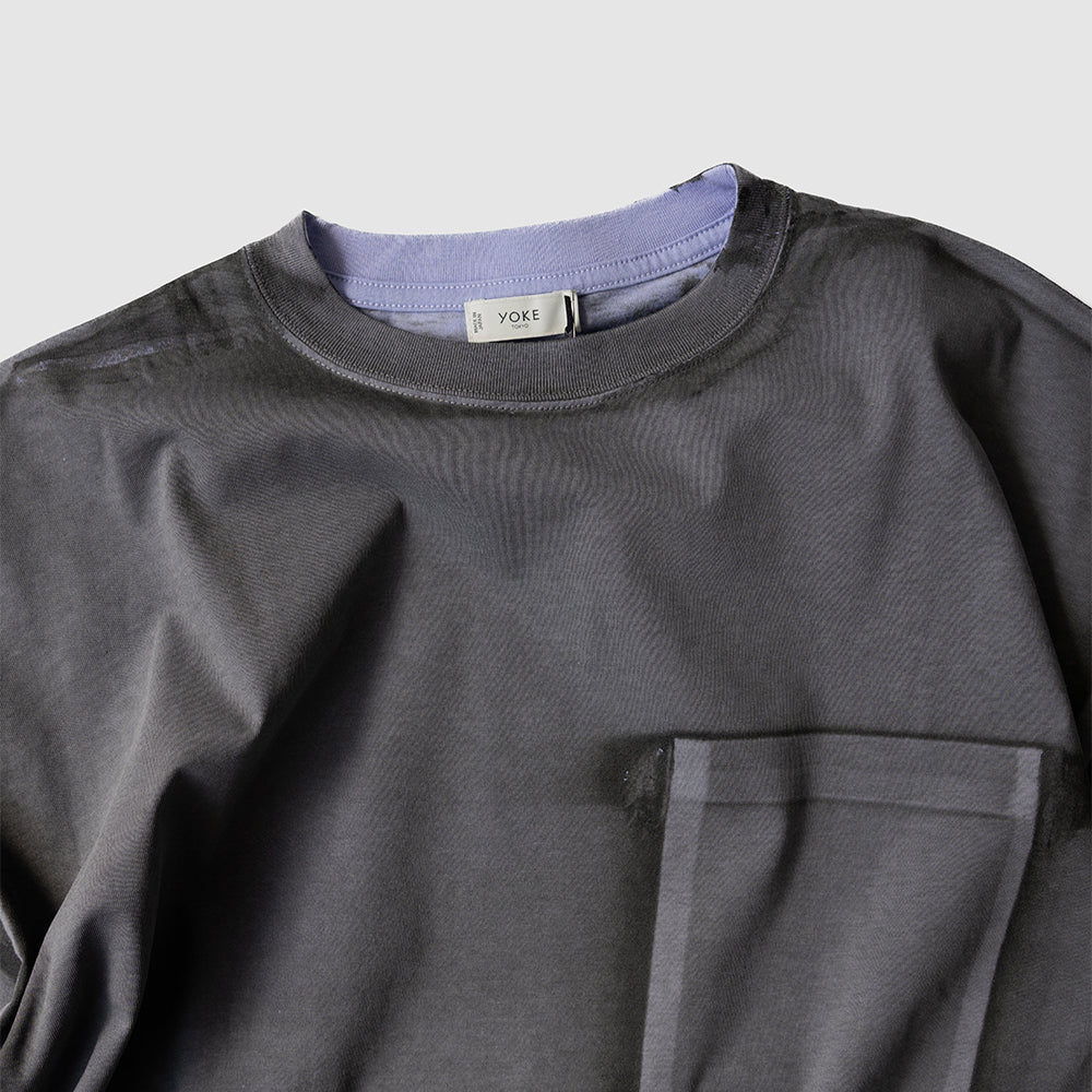 YOKE/ All-over Pigment Printed T-shirt "LAVENDER"