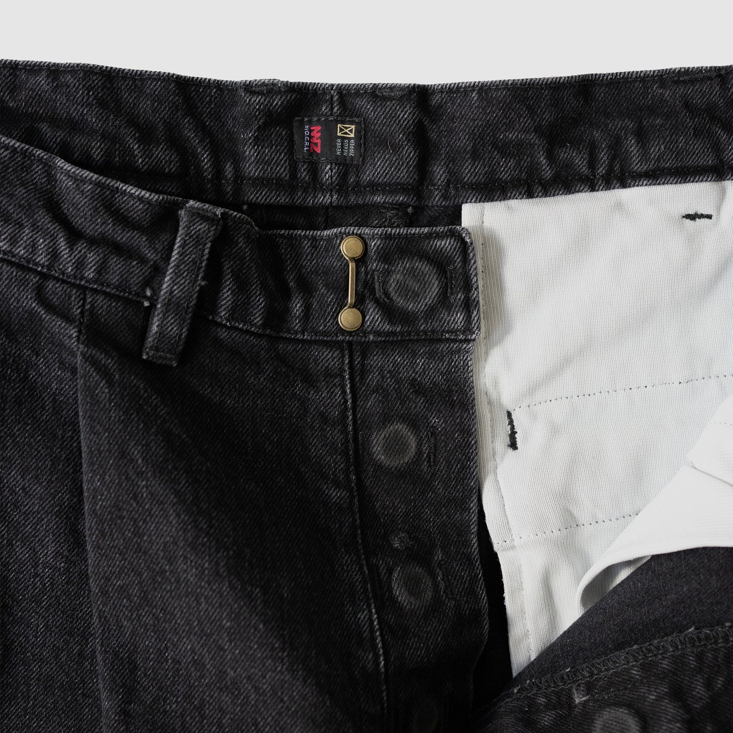 O- /  N.N.Z. DENIM TROUSERS W "Black -Stone Bio-"